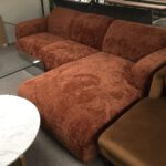 Hoekbank Chenille Rechts Terracotta