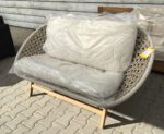 Loungebank teak/touw - Afbeelding 2