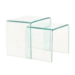 Bijzettafel Transparant Glas (set van 2)