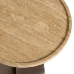 Bijzettafel Walnoot/travetin - Afbeelding 2