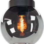 EGLO Centara Plafondlamp - E27 - Ø 20 cm - Zwart/Smoke Glas (excl. lichtbron)