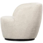 Woood Serra Draaifauteuil - Polyester - Off White - 68x70x77 - Afbeelding 2
