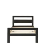 Bed Zwart 90x200cm + rolbodem (excl. matras)