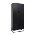 Kast Zwart Metaal 80x40x190 cm