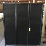 3 Deurs Kast Metaal Zwart