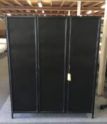3 Deurs Kast Metaal Zwart
