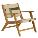 Loungestoel Beige/groen
