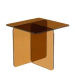 Bijzettafel Bruin Glas