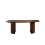 Eetkamertafel Donkerbruin 220x100 cm - Afbeelding 2