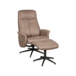 Relaxfauteuil met Hocker Taupe
